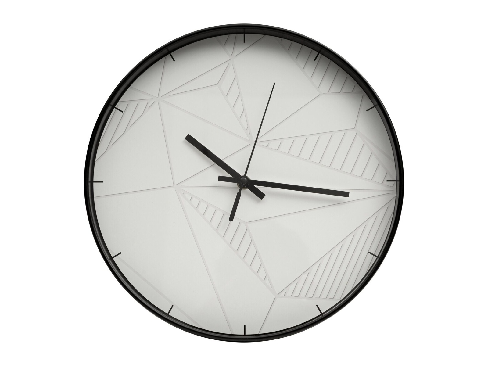 Dekoračné nástenné hodiny s geometrickým motívom, 30 cm